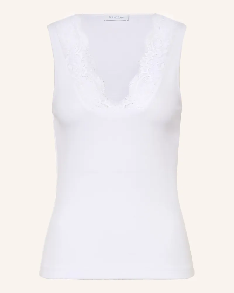 Rich&Royal Top Mit Spitze weiss Weiss