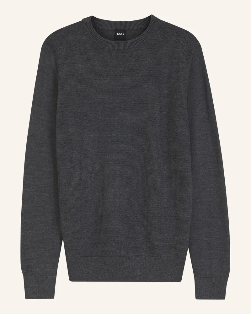 HUGO BOSS Sweater H-Hincluso_In Regular Fit grau Grau