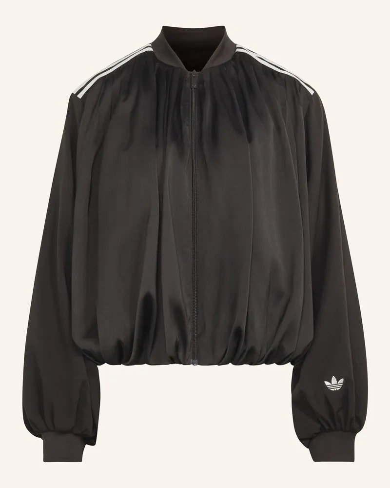 adidas Originals Jacke, Satin, Plissiert braun Braun