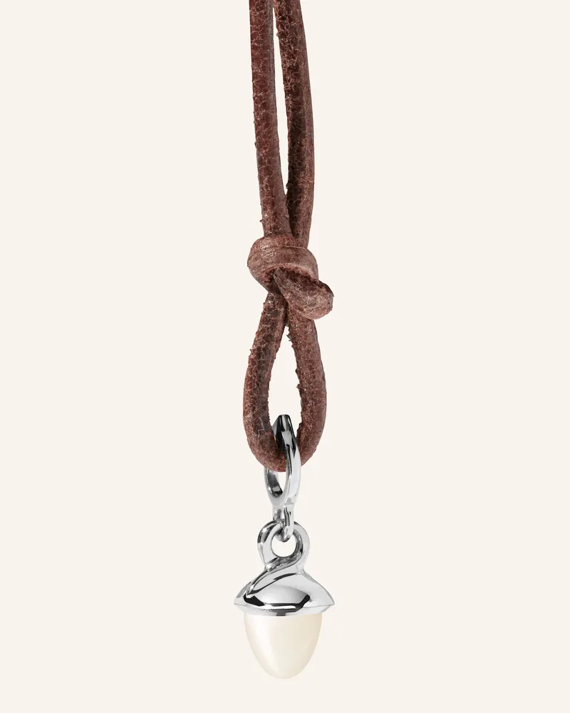 TAMARA COMOLLI Anhänger Minimikado Anhänger Mit Sand/White Mondstein silber Weissgold