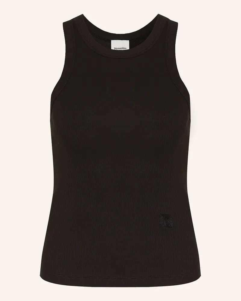 Nanushka Top HERVE Schwarz