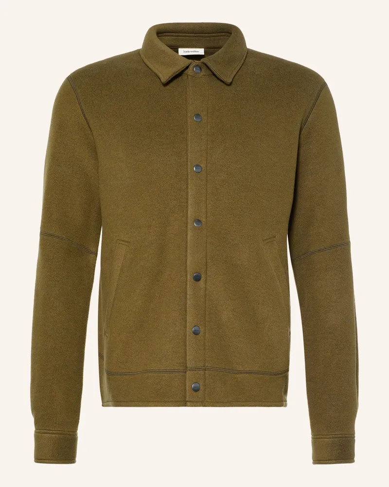 Icebreaker Fleecejacke Mer 800 Rf Classic Mit Merinowolle gruen Khaki