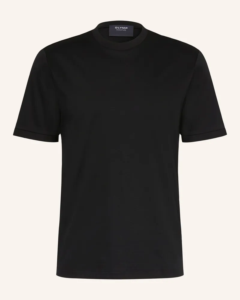 Olymp T-Shirt schwarz Schwarz