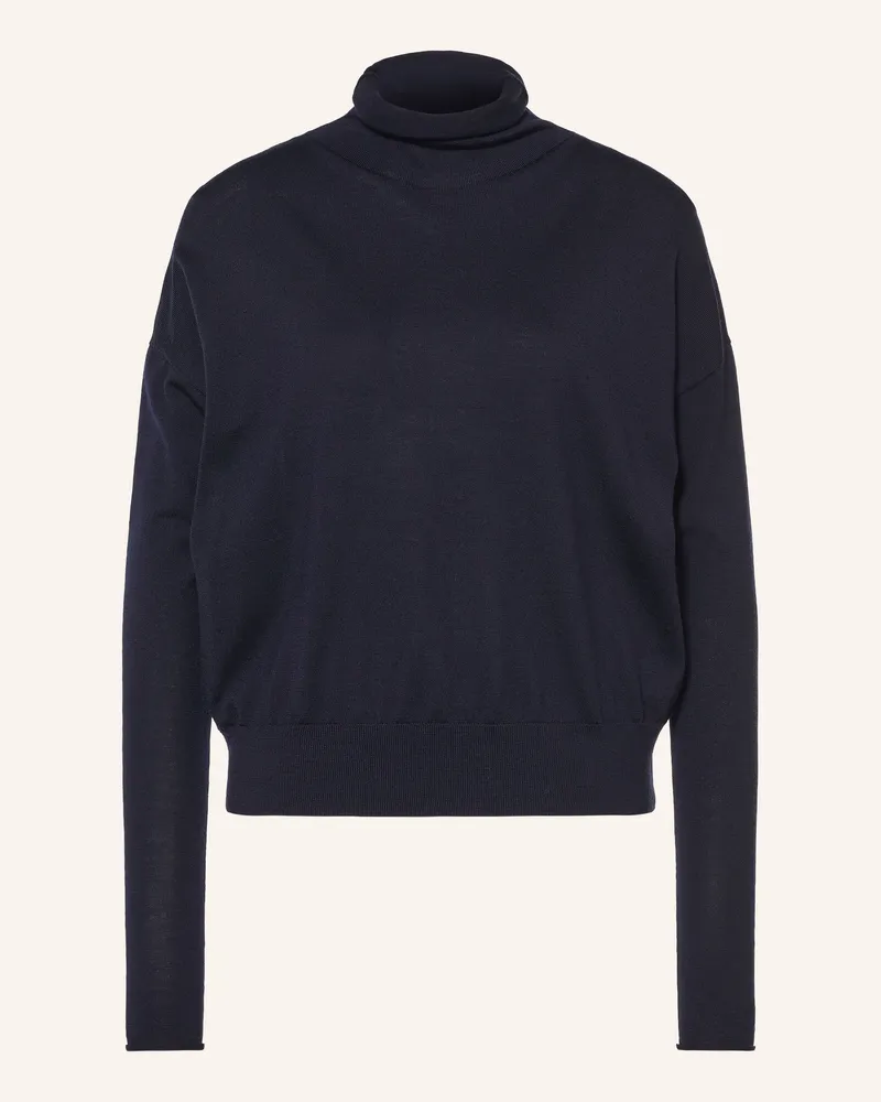 Arket Rollkragenpullover Aus Merinowolle blau Dunkelblau