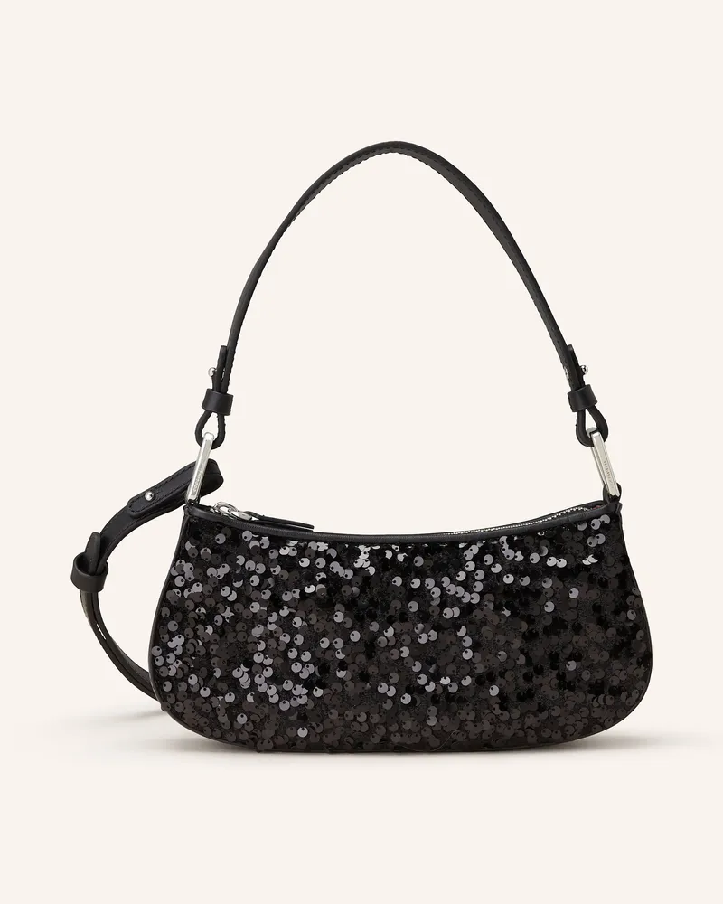 Coccinelle Handtasche mit Pailletten Schwarz