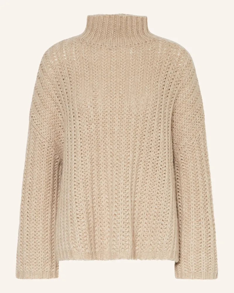 Mrs & HUGS Cashmere-Pullover Hellbraun