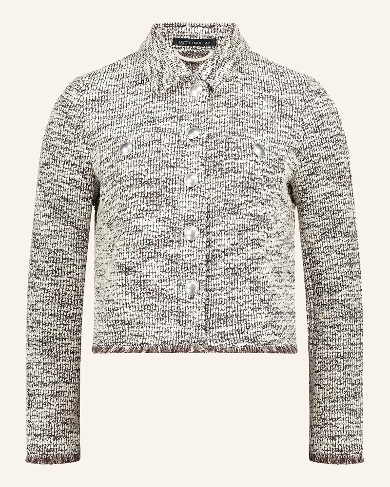 Betty Barclay Bouclé-Jacke Mit Glitzergarn braun Creme