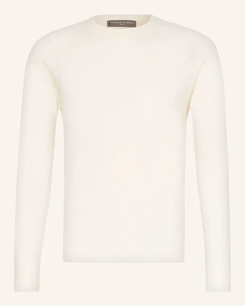 Daniele Fiesoli Pullover mit Leinen Weiss