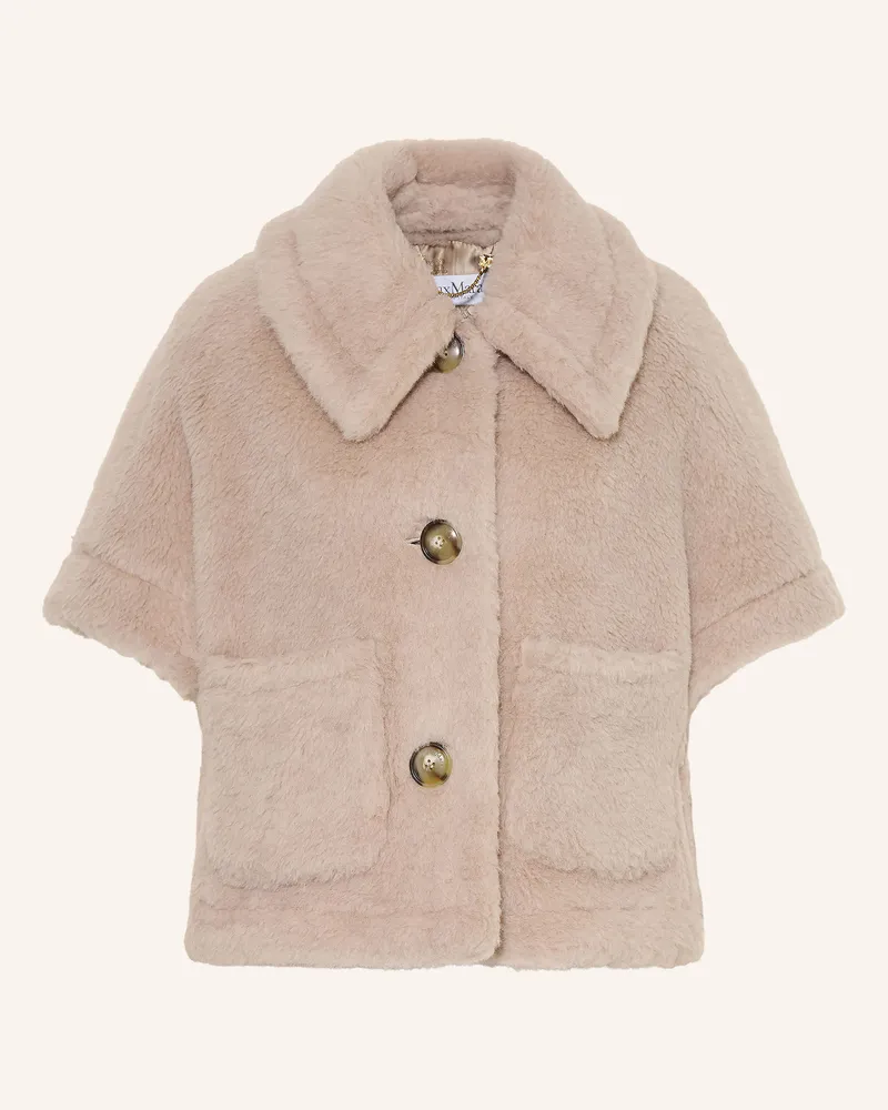Max Mara Kunstfell-Weste New Terzo Mit Alpaka beige Hellgrau