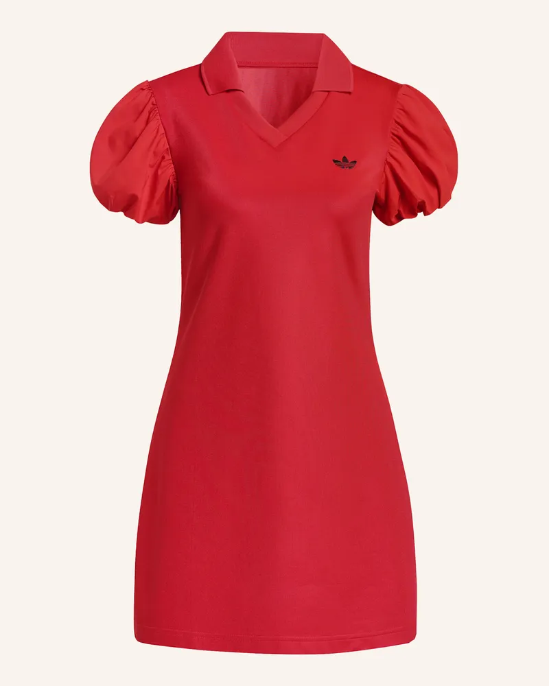 adidas KLEID MIT BALLONÄRMELN Rot