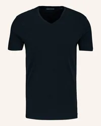 Trusted Handwork V Neck 1/2-Sleeve T-Shirt Blau