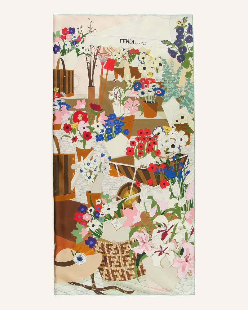 Fendi Seidentuch beige Ecru