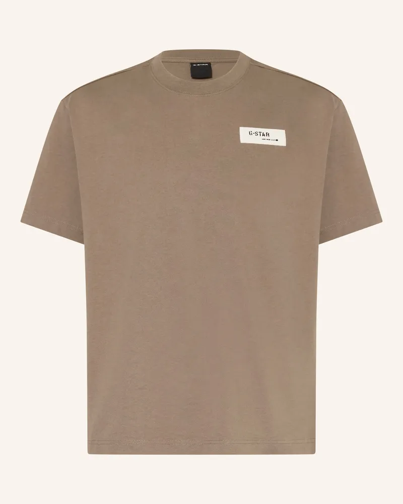 G-STAR RAW T-Shirt gruen Braun
