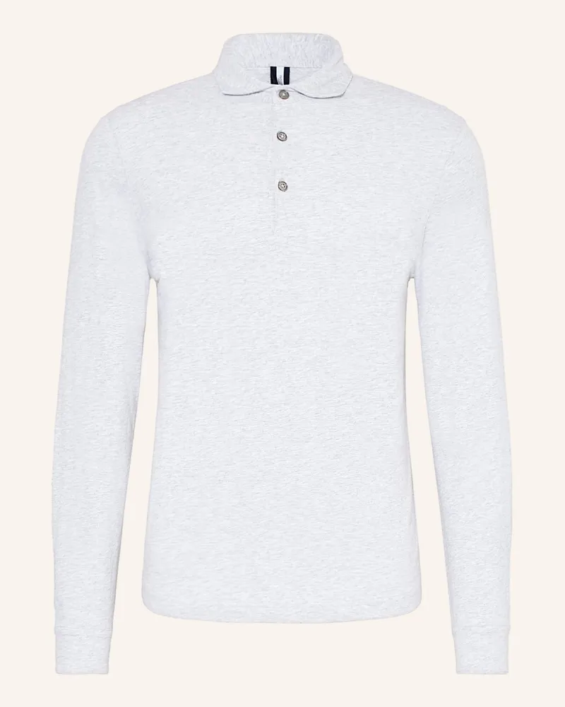 Profuomo Jersey-Poloshirt grau Hellgrau