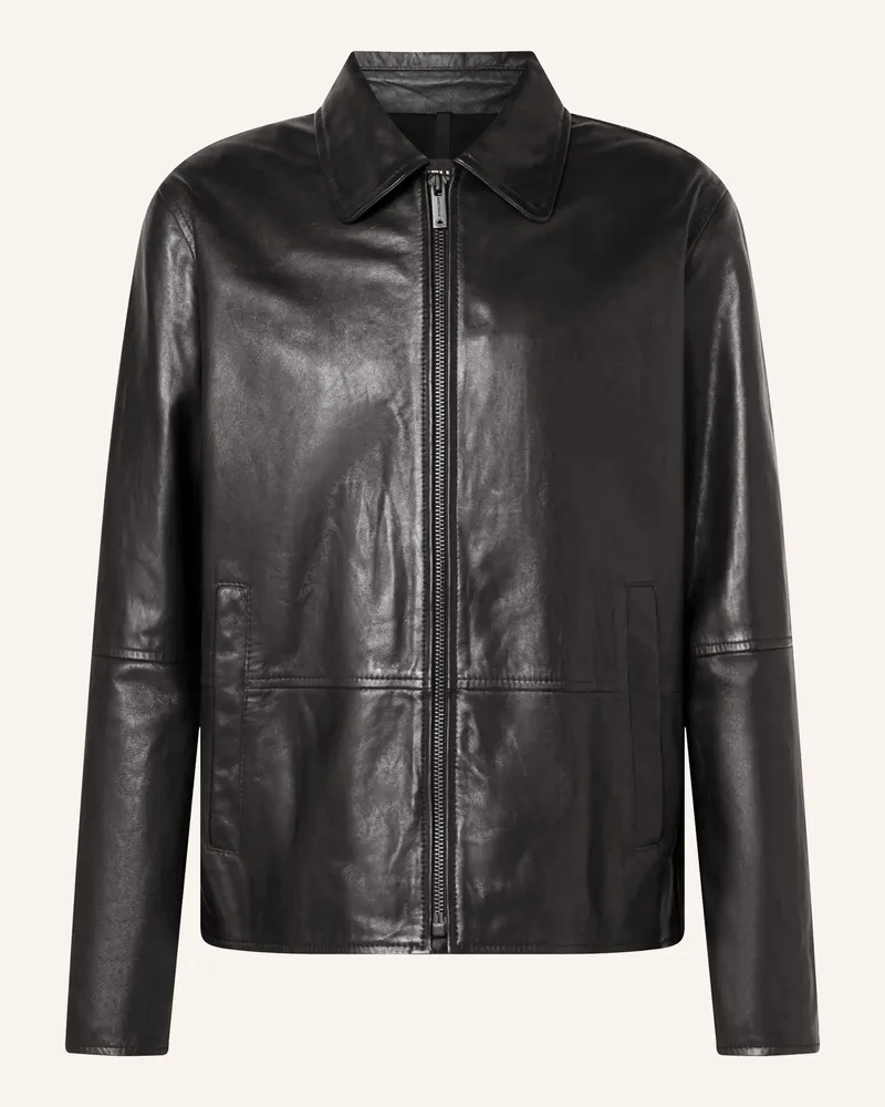 Strellson Lederjacke schwarz Schwarz