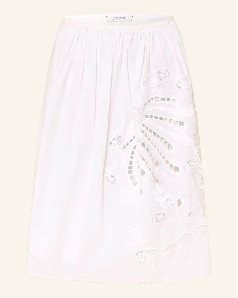 Dorothee Schumacher Rock Embroidered Beauty Mit Lochspitze weiss Weiss