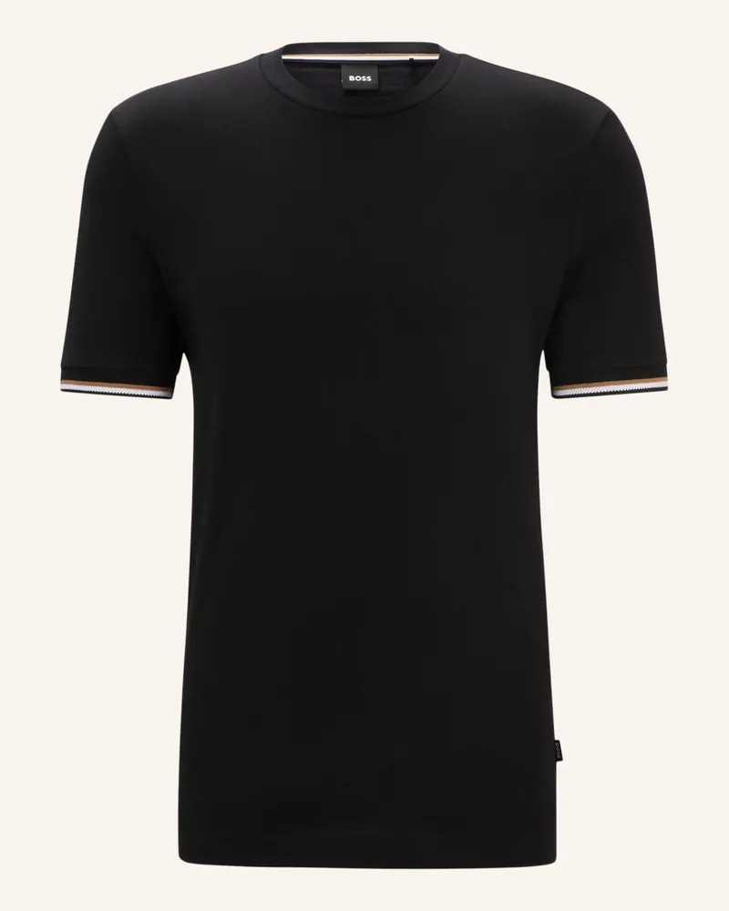 HUGO BOSS T-Shirt THOMPSON 04 Regular Fit Schwarz