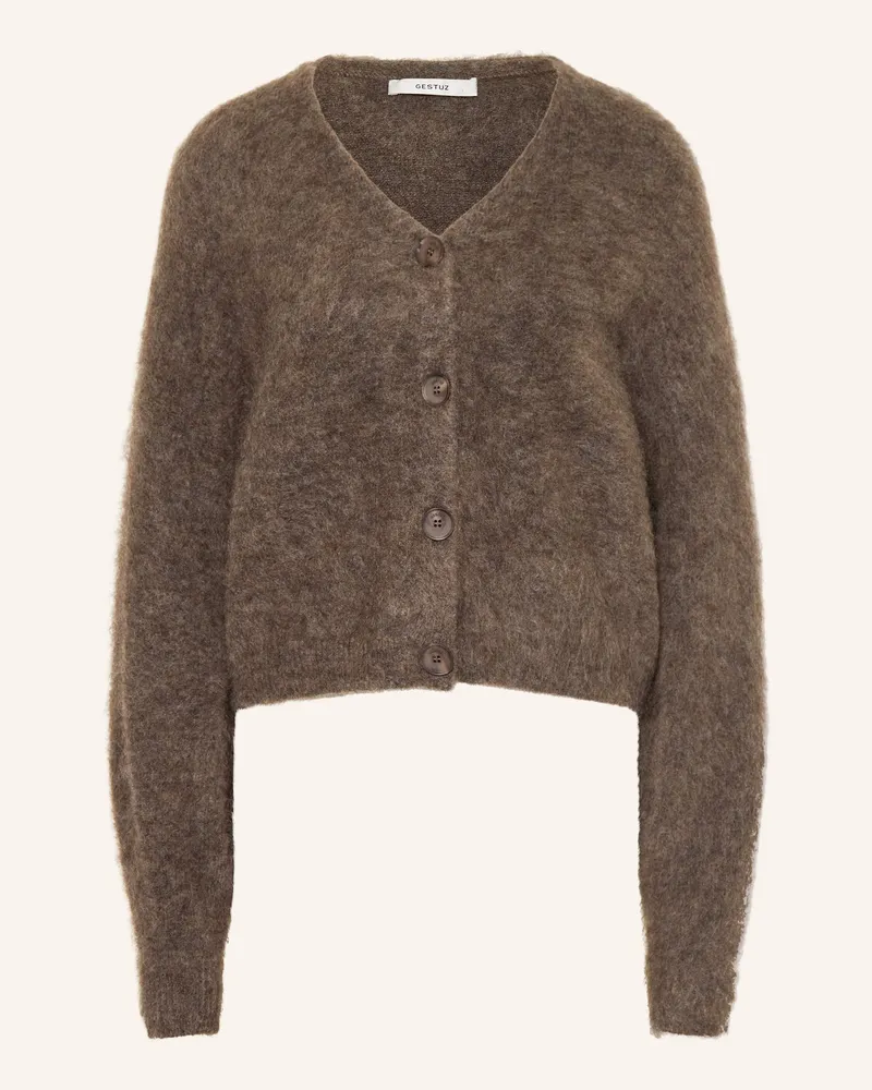 Gestuz Strickjacke GZDEBBIE mit Mohair Braun
