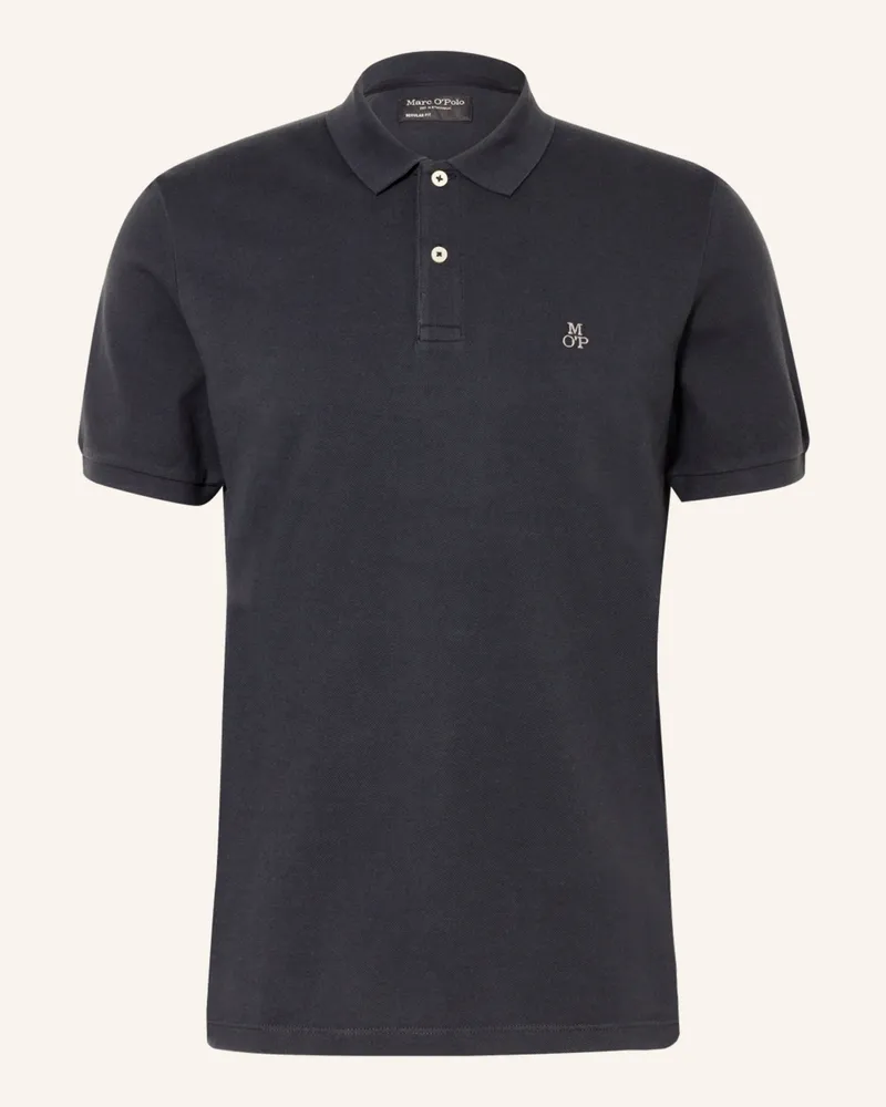 Marc O'Polo Piqué-Poloshirt Regular Fit Dunkelblau