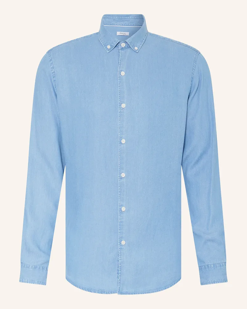 paul Hemd Comfort Fit blau Hellblau