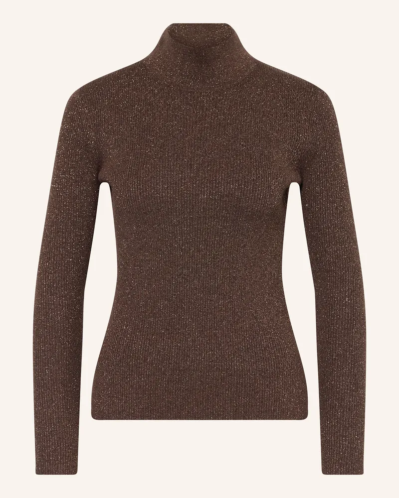 Luisa Cerano Pullover mit Glitzergarn Braun