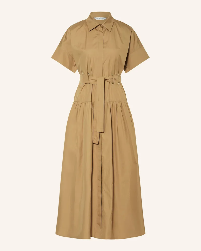 Max Mara Hemdblusenkleid AGORAIO Camel