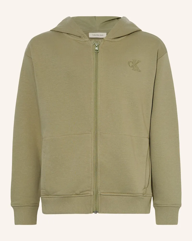 Calvin Klein Sweatjacke gruen Oliv