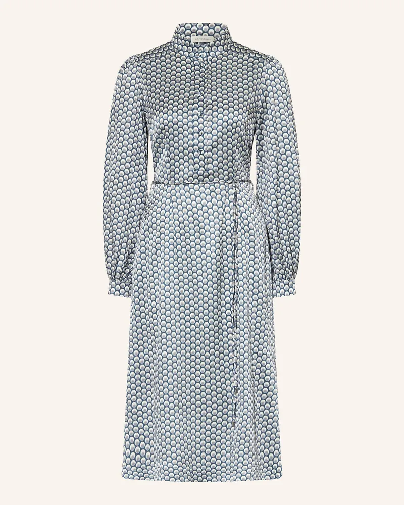 Kudibal Satinkleid aus Seide Blau