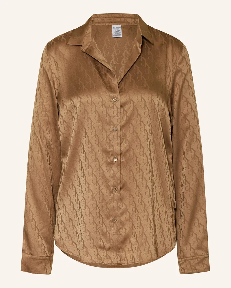 Calvin Klein Schlafshirt Hellbraun