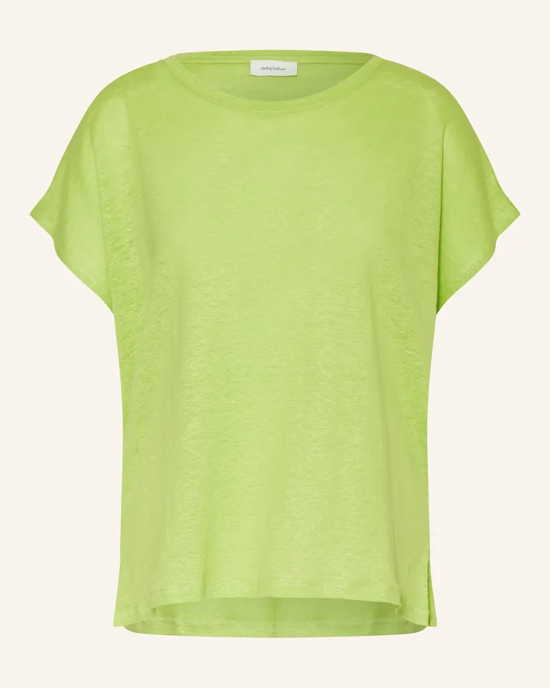 Darling Harbour T-Shirt aus Leinen Hellgrün