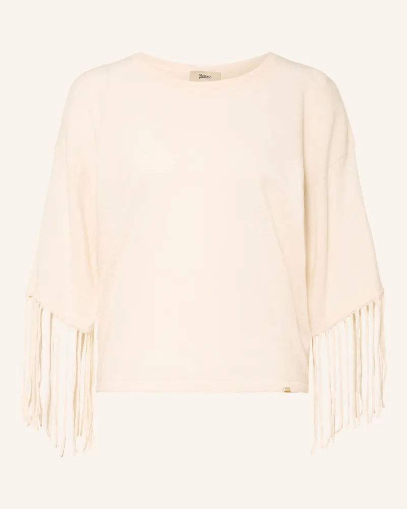 Herno Pullover Mit 3/4-Arm weiss Weiss