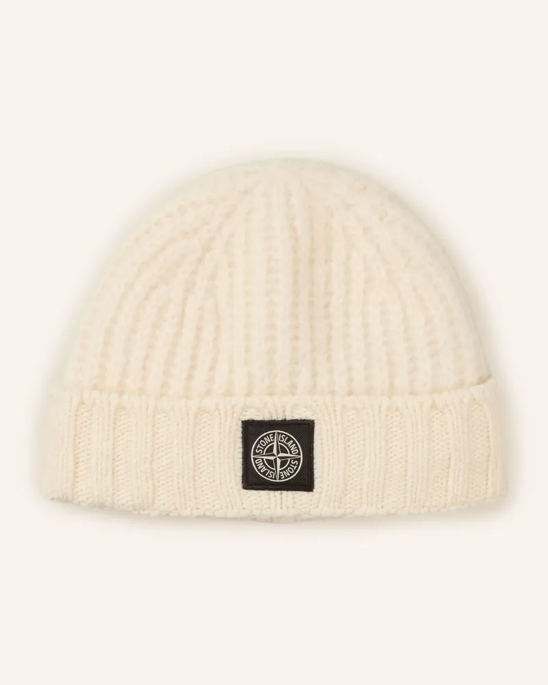 Stone Island Mütze Mit Alpaka weiss Creme