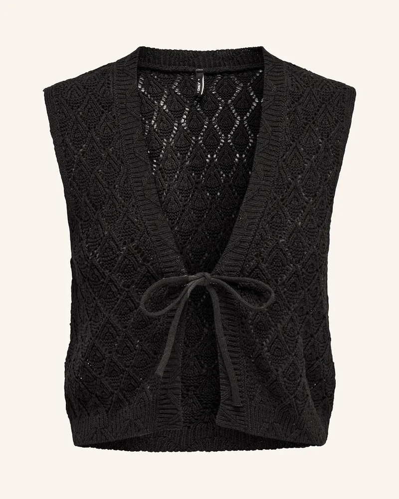 only Strickweste Schwarz