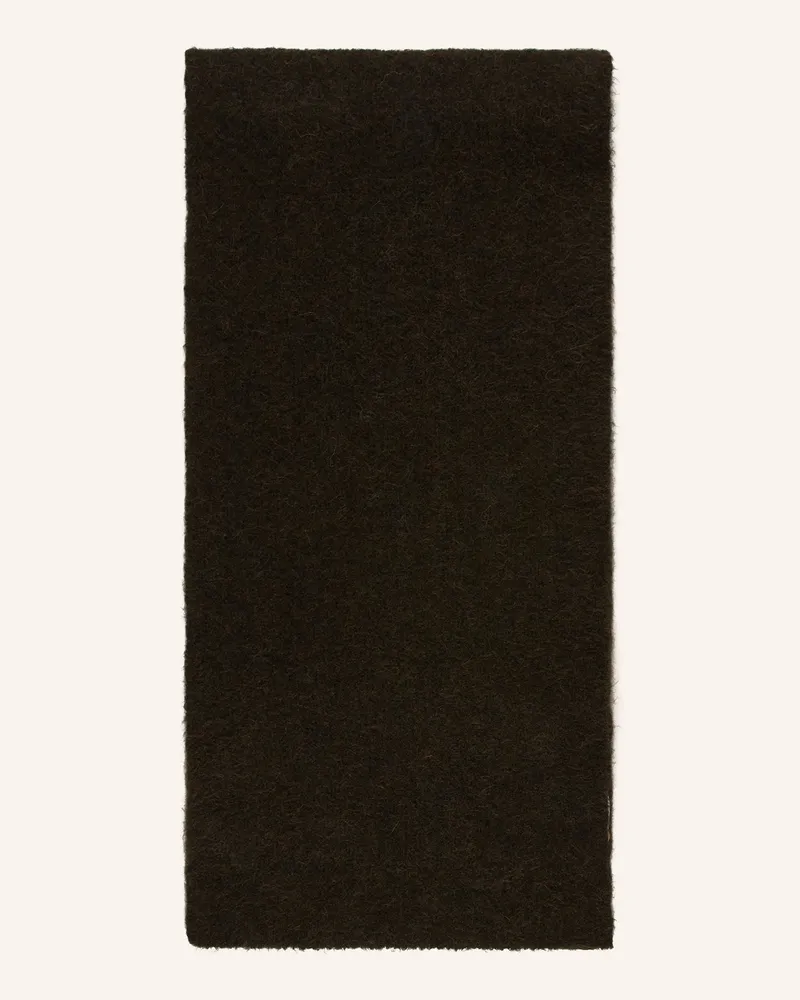 American Vintage Schal Mit Alpaka gruen Dunkelbraun