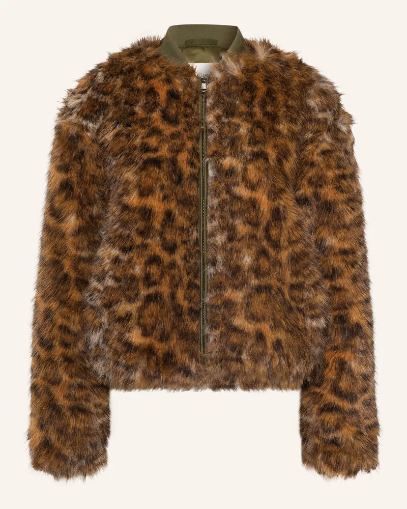 S.Oliver Kunstfell-Jacke braun Hellbraun