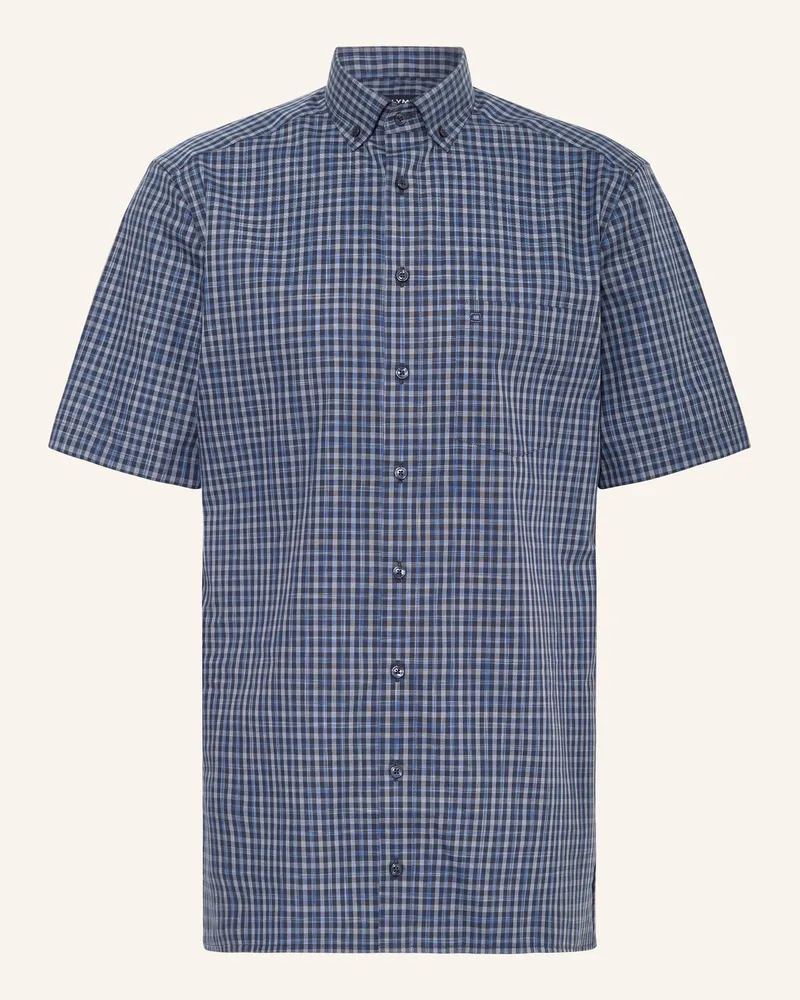 Olymp Kurzarm-Hemd Luxor Modern Fit blau Dunkelblau