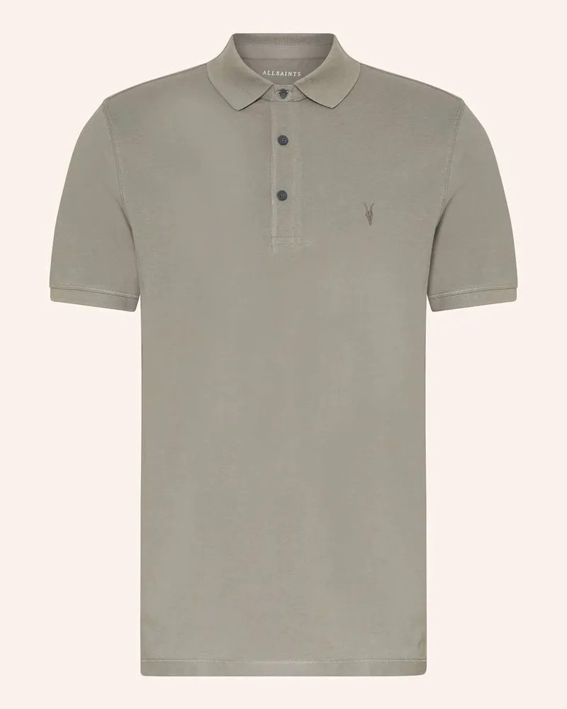 AllSaints Piqué-Poloshirt REFORM Slim Fit Grau