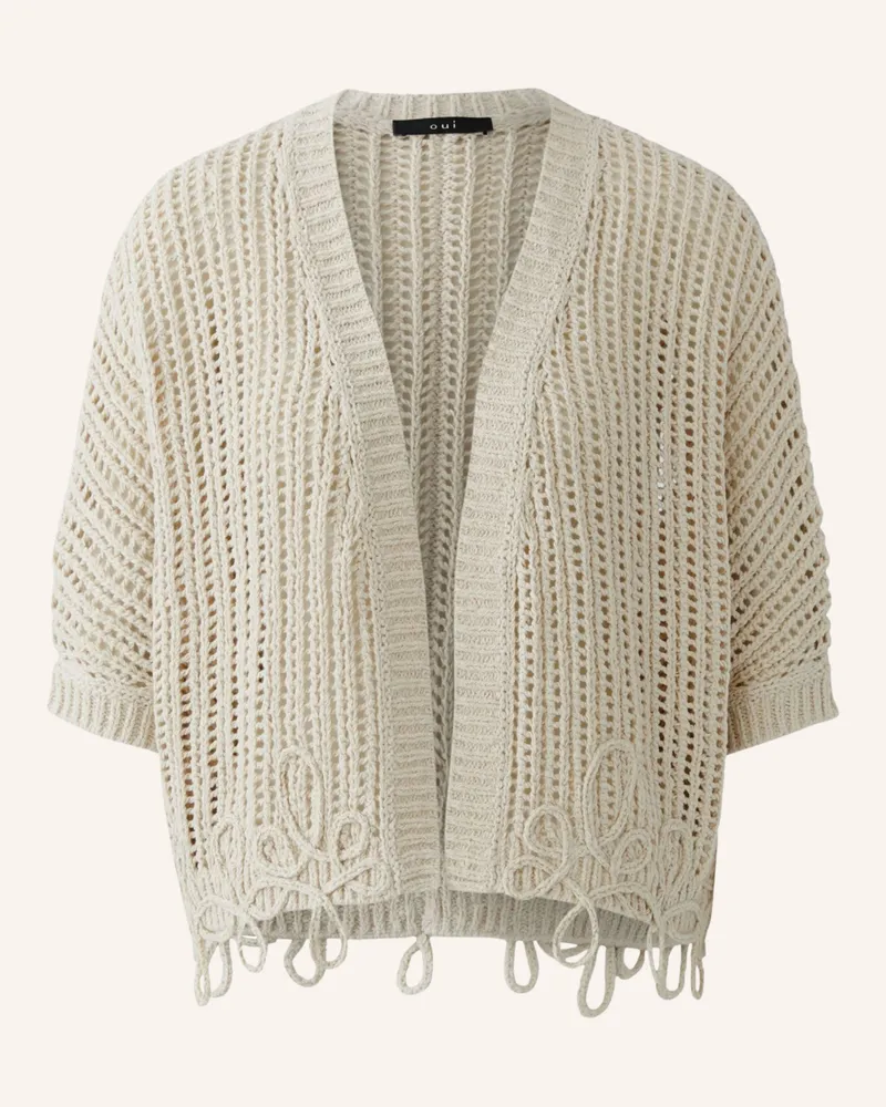 Oui  Strickjacke Beige