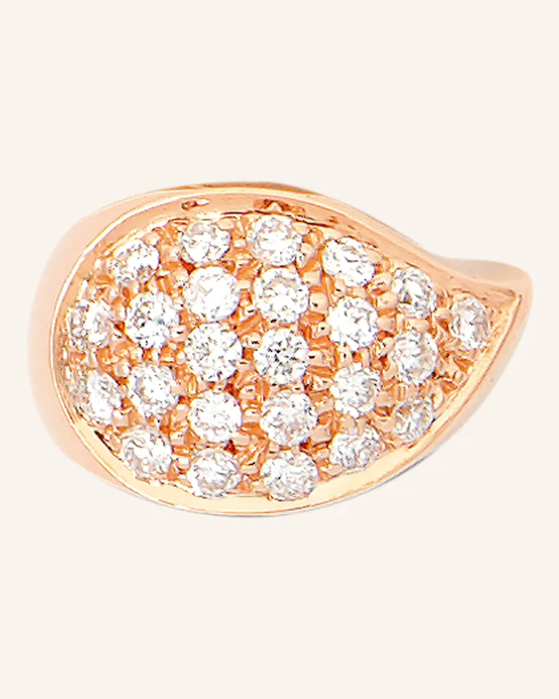 TAMARA COMOLLI Charm SIGNATURE DROP CLASP DIAMOND PAVÉ aus 18 Karat Roségold mit Diamant Pavé Roségold