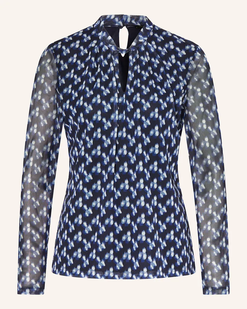 More & More Mesh-Bluse Dunkelblau