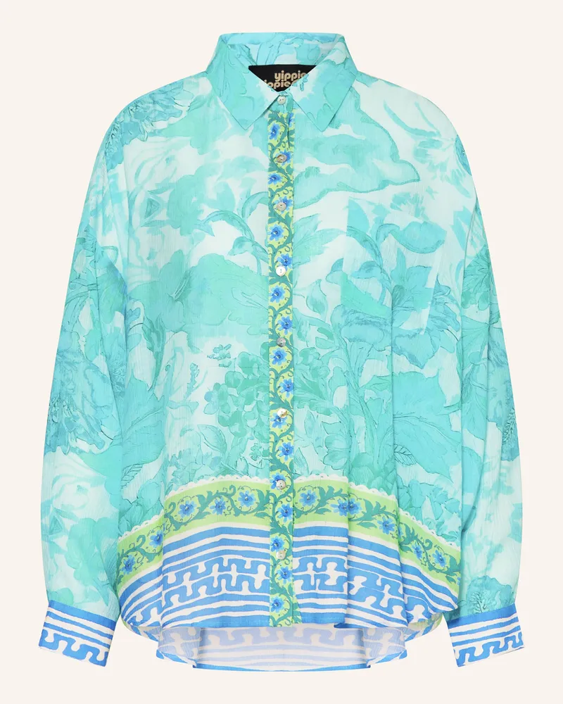 Yippie Hippie Hemdbluse blau Türkis