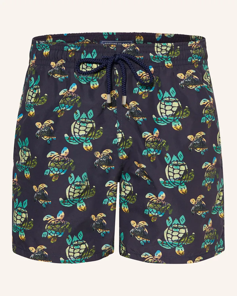 Vilebrequin Badeshorts Moorea blau Schwarz