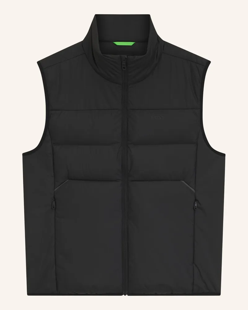 HUGO BOSS Jacke Ow_Urbanex Puffer V Regular Fit schwarz Schwarz