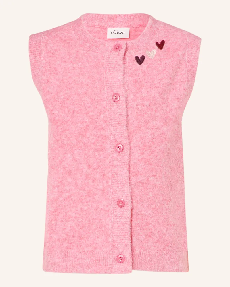 S.Oliver Strickweste rosa Rosa
