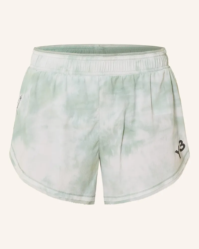 Y-3 2-In-1-Laufshorts gruen Hellgrün