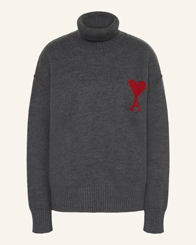 AMI Paris Rollkragenpullover Dunkelgrau