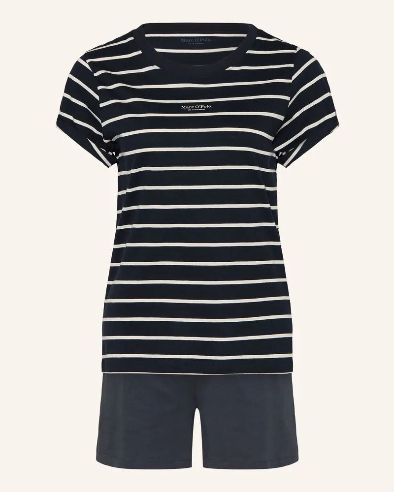 Marc O'Polo Shorty-Schlafanzug blau Dunkelblau