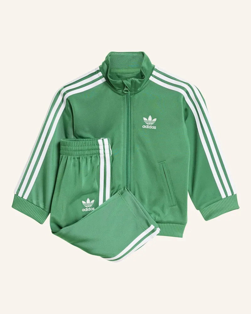 adidas ADICOLOR FIREBIRD KIDS TRAININGSANZUG Grün