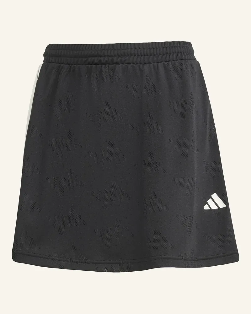 adidas STADIUM 3-STREIFEN TENNIS INSPIRIERTER JACQUARD-ROCK MIT SHORT Schwarz