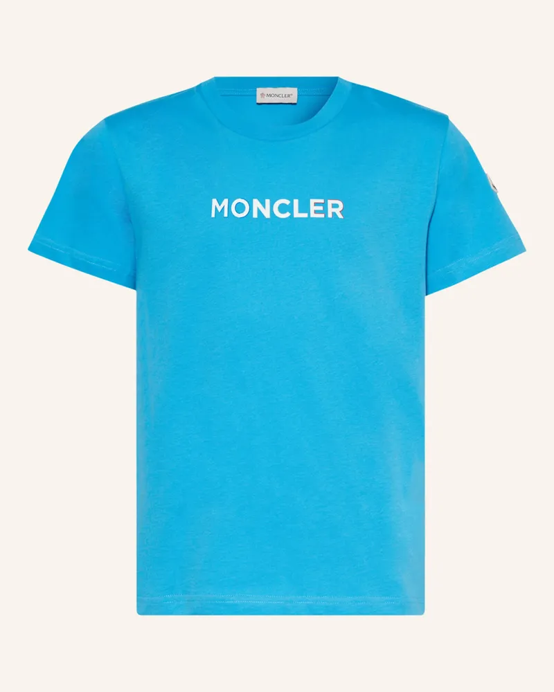 Moncler T-Shirt lila Hellblau
